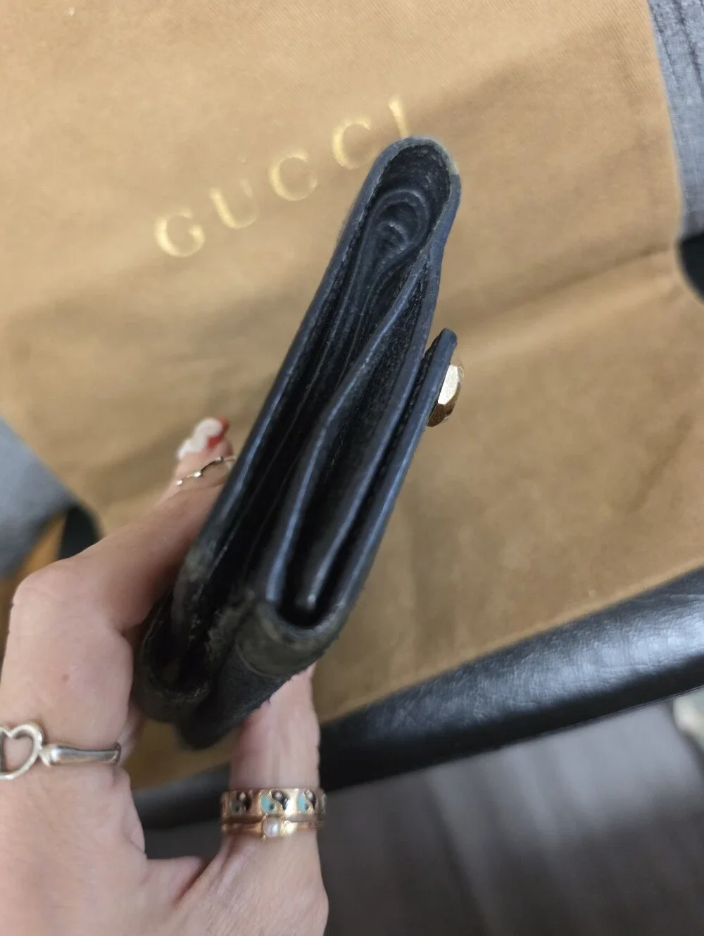 Vintage Gucci GG Monogram Canvas Compact Wallet
